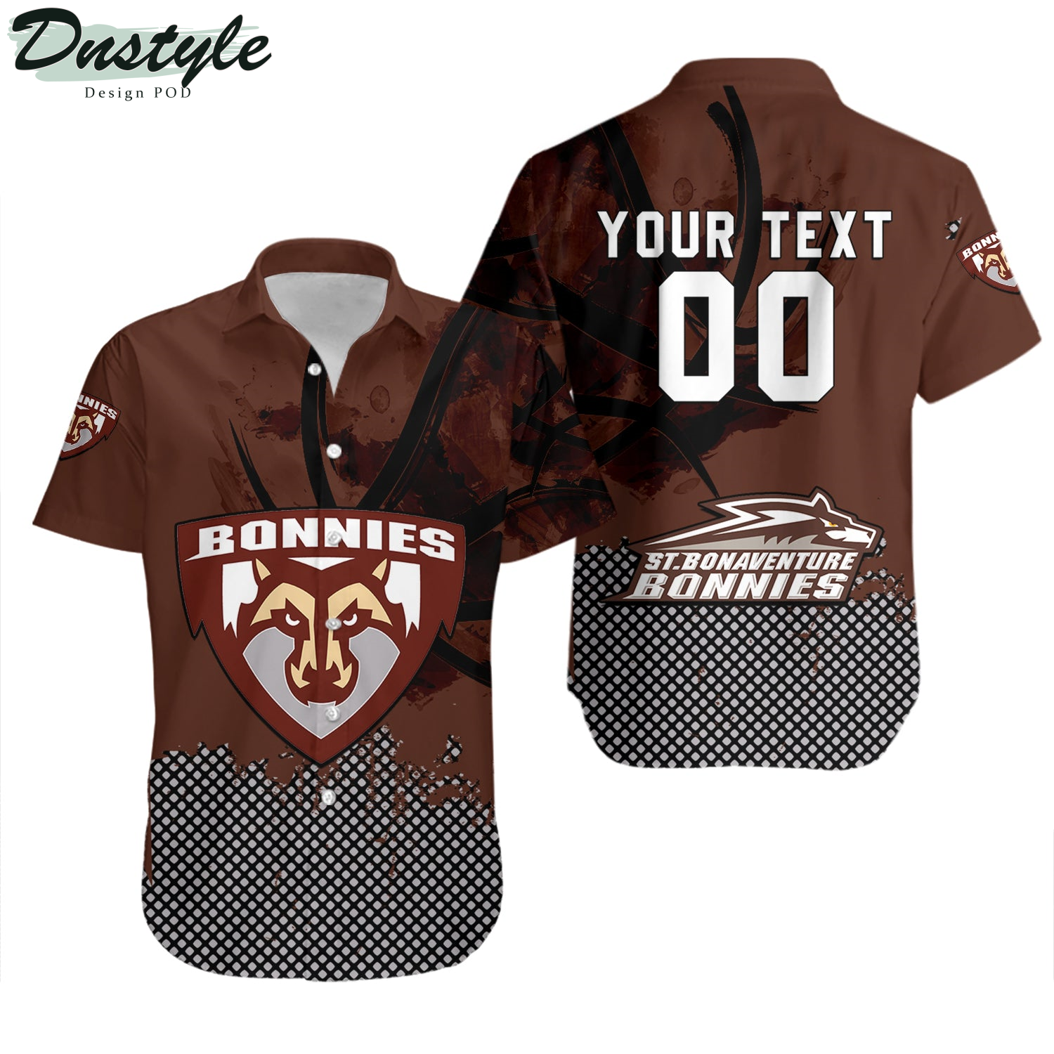 St. Bonaventure Bonnies Basketball Net Grunge Pattern Hawaii Shirt