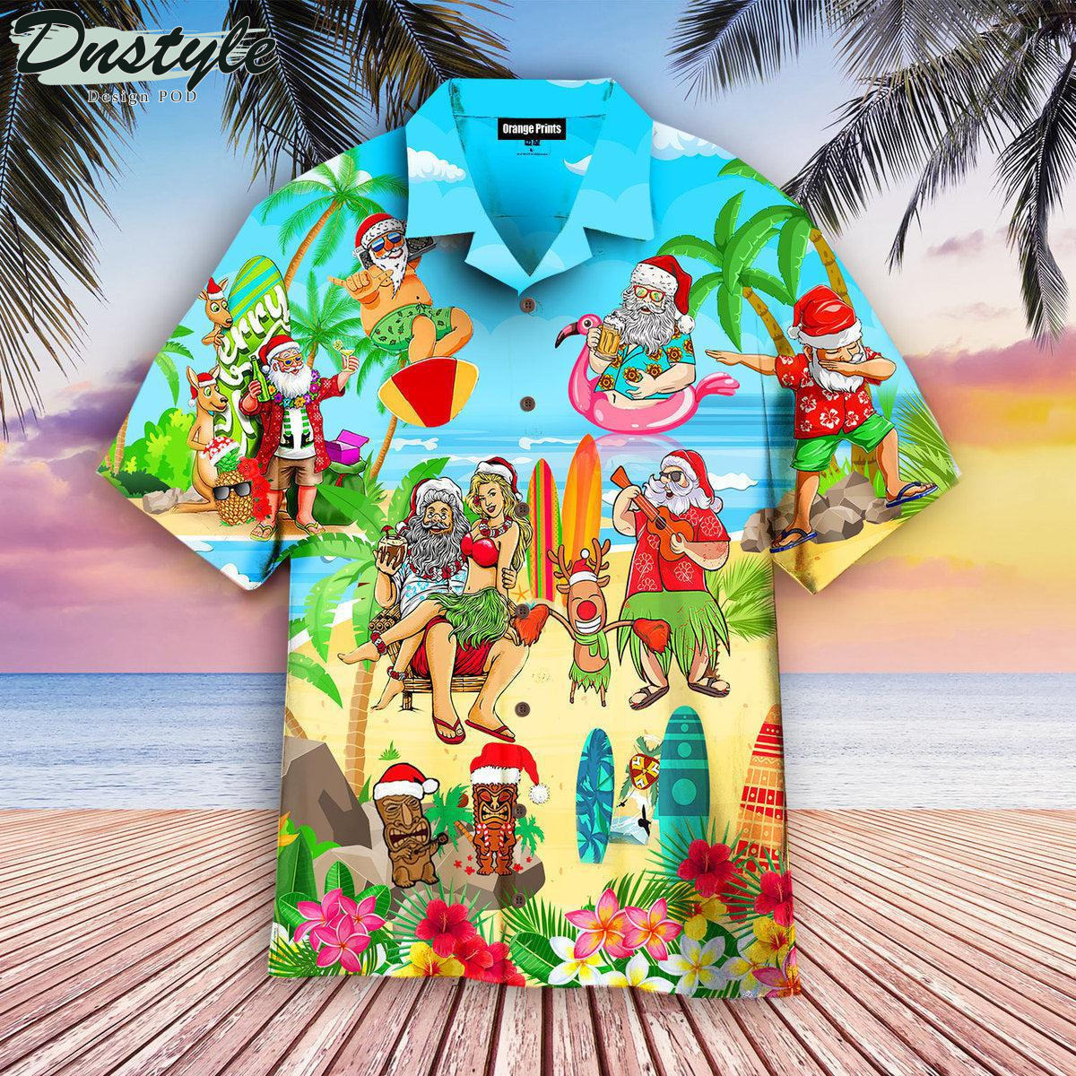 Christmas Mele Kalikimaka From Hawaii Hawaiian Shirt