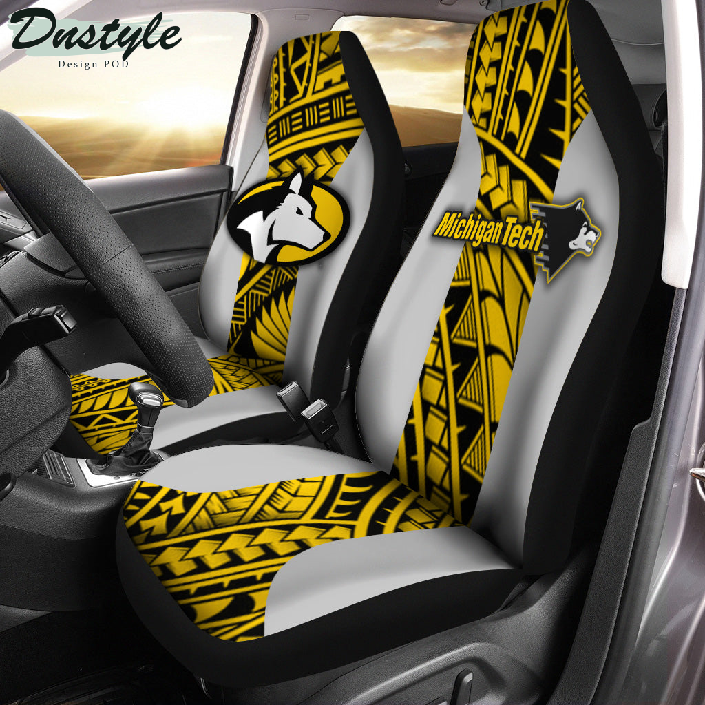 Michigan Tech Huskies Polynesian Car Seat Cover