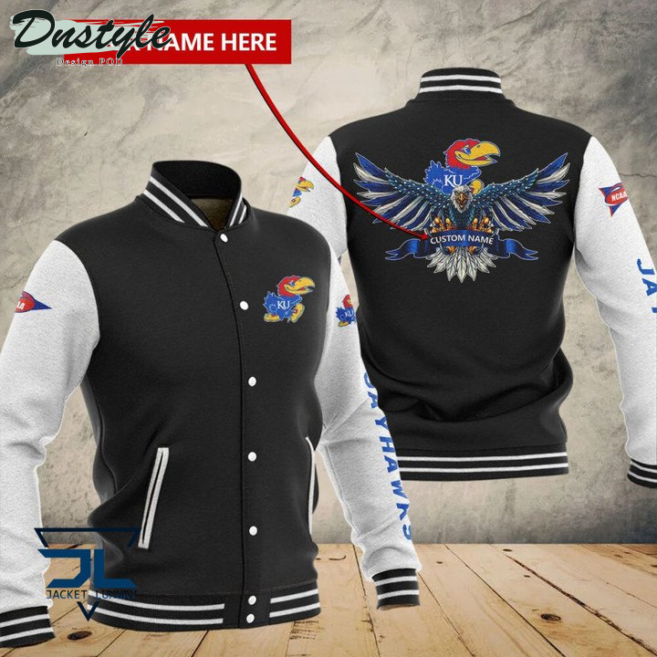 Kansas Jayhawks Custom Name Baseball Jacket