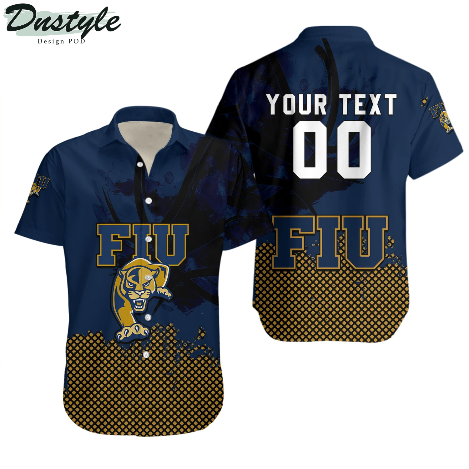 FIU Panthers Basketball Net Grunge Pattern Hawaii Shirt