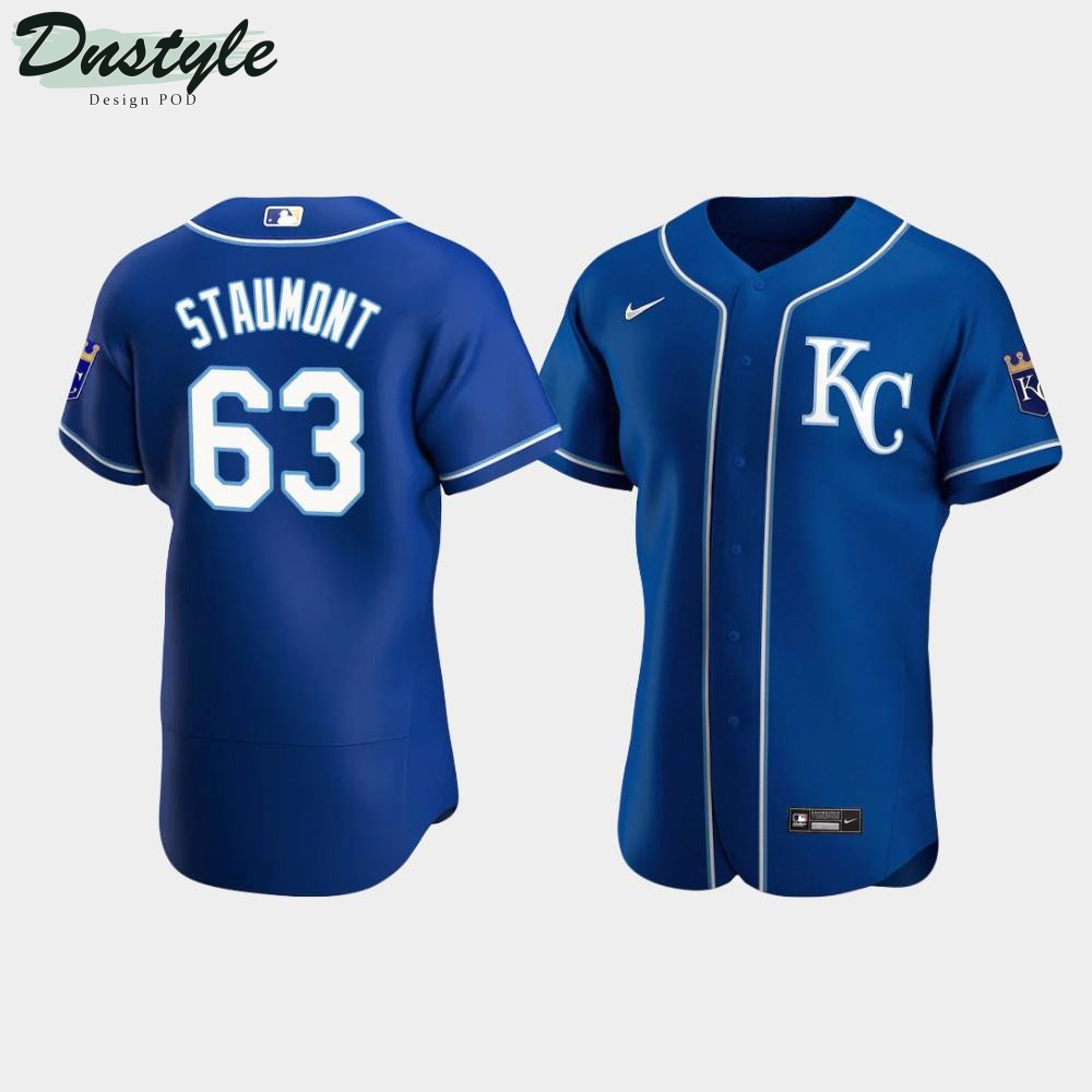 Josh Staumont #63 Kansas City Royals Royal Alternate Jersey MLB Jersey