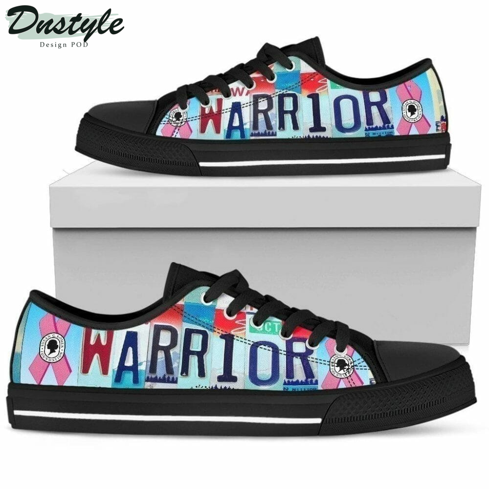 Breast Cancer Warrior Low Top Shoes Sneakers