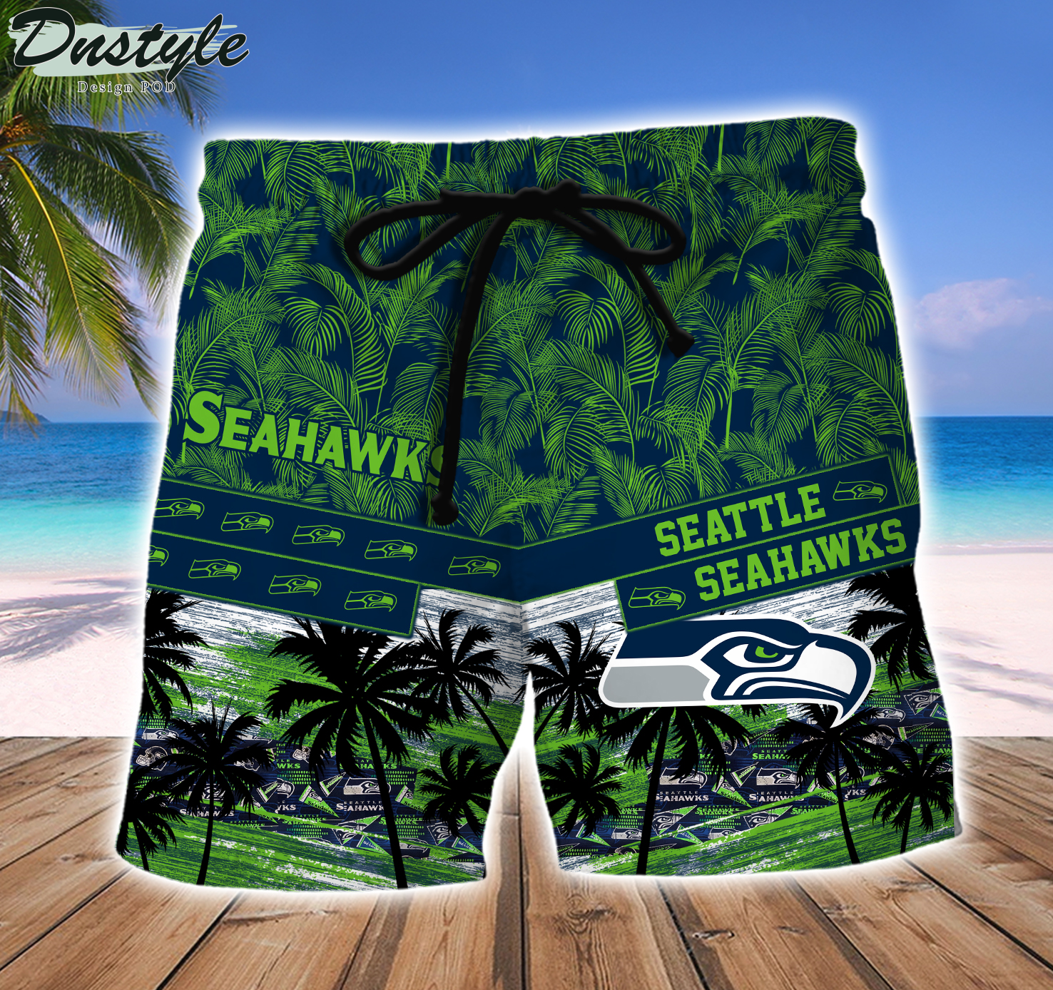 Seattle Seahawks Team NFL Hawaiian Shirt And Beach Short