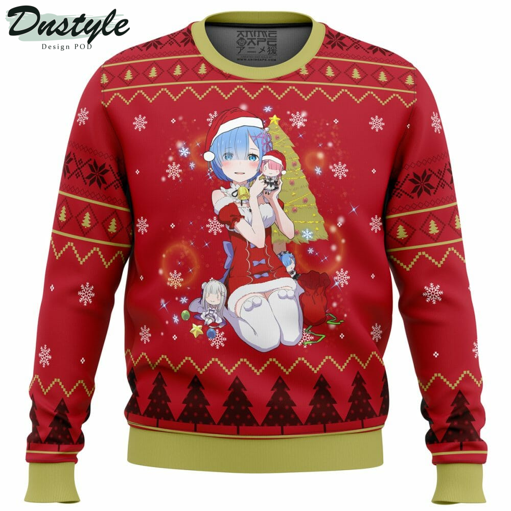 Re Zero Rem Christmas Ugly Christmas Sweater