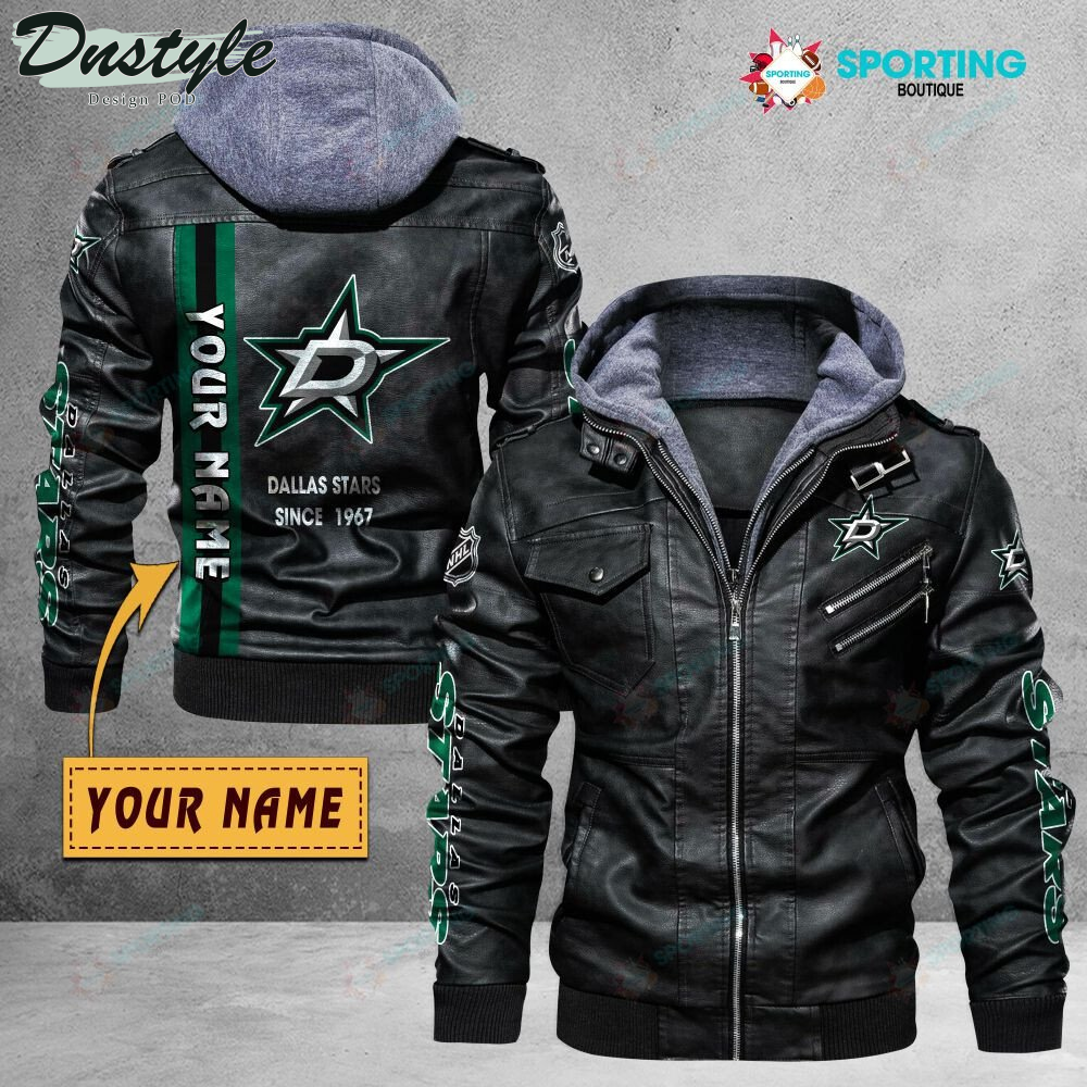 Dallas Stars custom name leather jacket