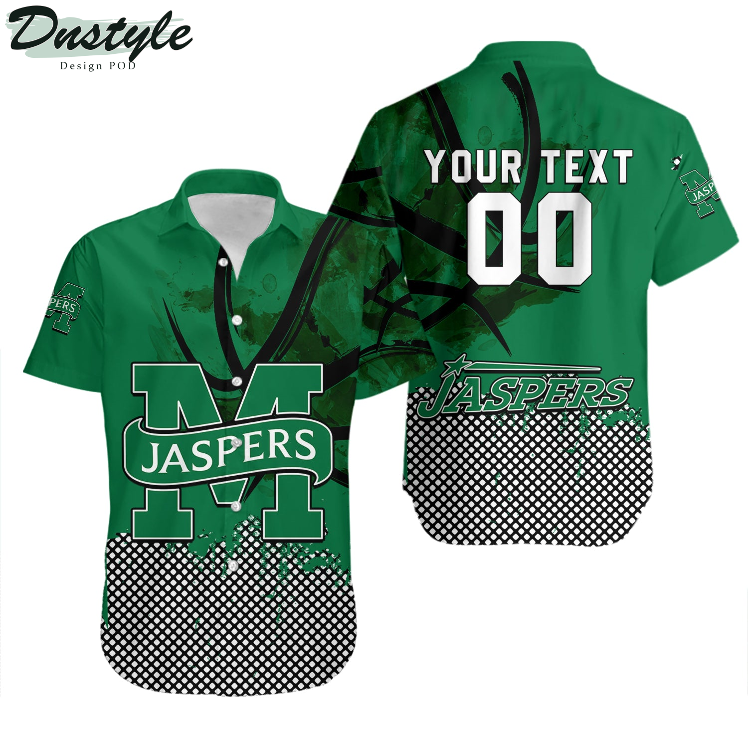 Manhattan Jaspers Basketball Net Grunge Pattern Hawaii Shirt