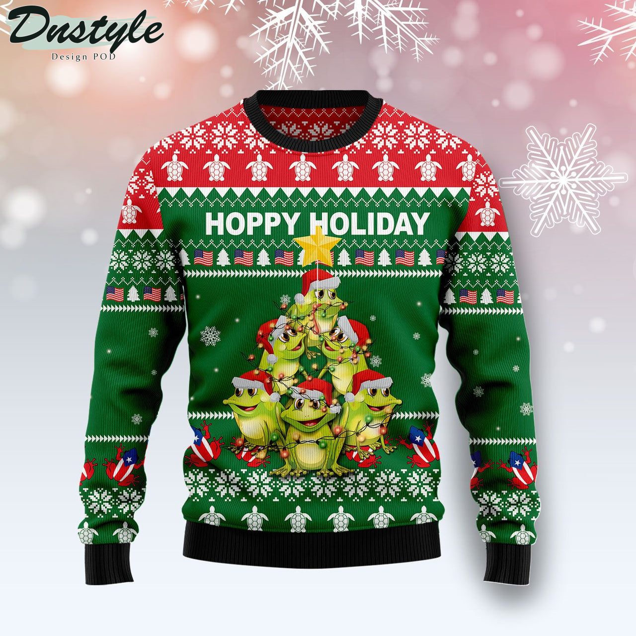 Frog Christmas Tree Ugly Christmas Sweater