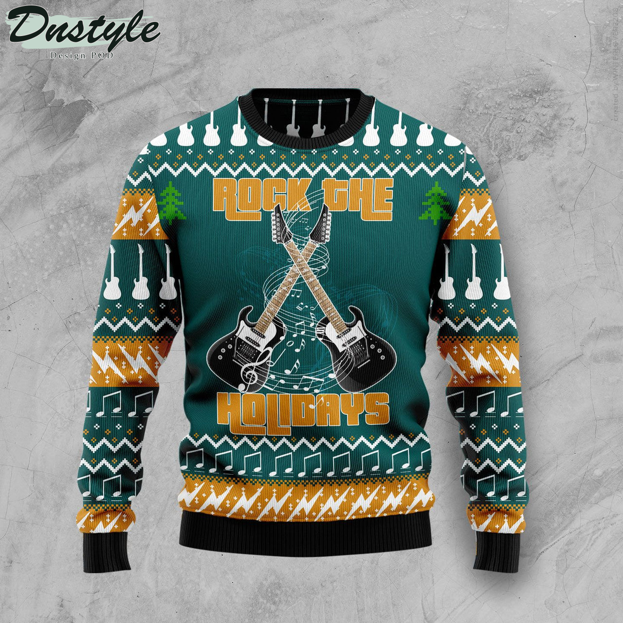 Guitar Rock The Holiday Ugly Christmas Sweater
