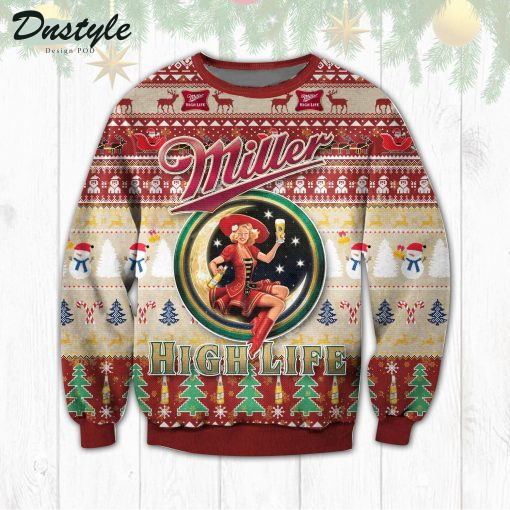 Miller Highlife Christmas Ugly Sweater