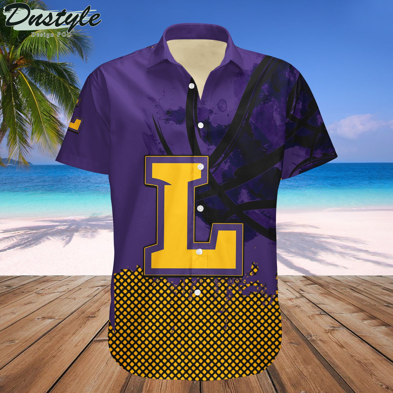 Lipscomb Bisons Basketball Net Grunge Pattern Hawaii Shirt