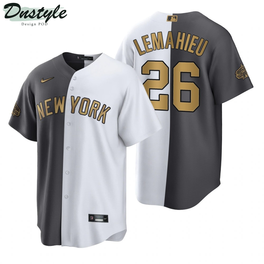 New York Yankees DJ LeMahieu Split White Charcoal 2022 All-Star Game Jersey