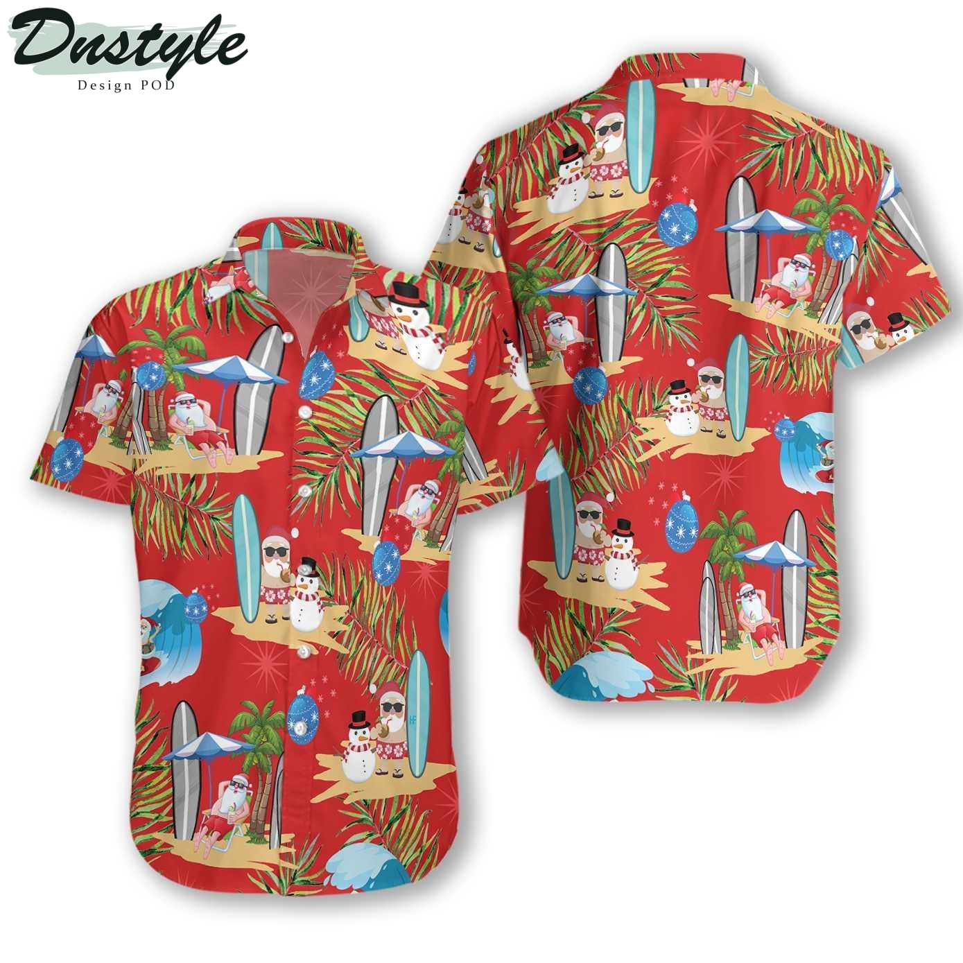 Merry Christmas Santa Claus Red Hawaiian Shirt