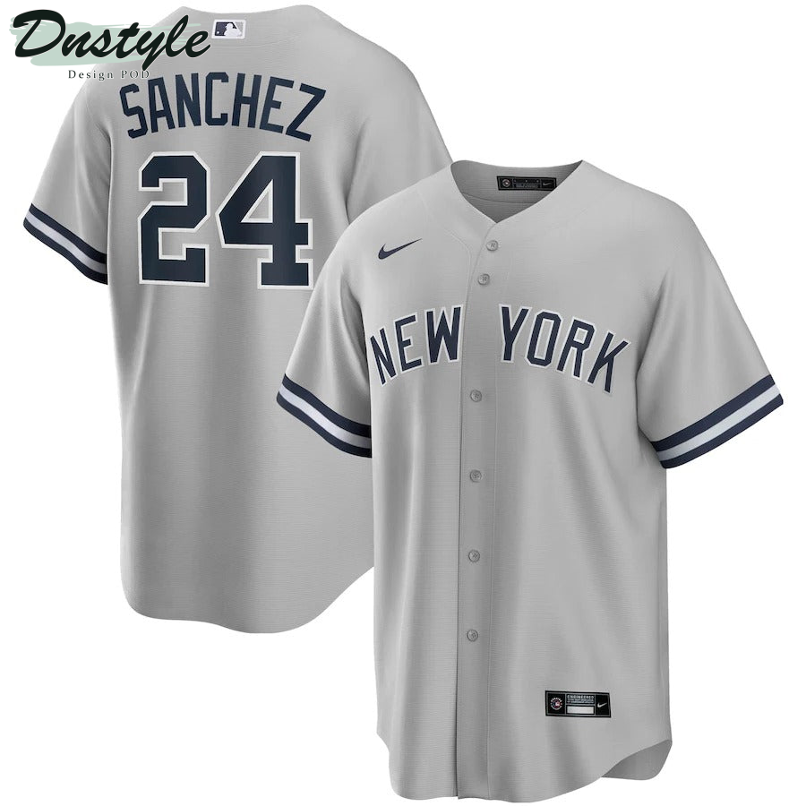 Men's New York Yankees Gary Sanchez Nike Gray Road Replica Player Name Jersey