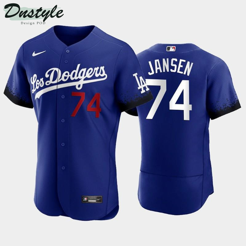 2021 City Connect Dodgers #74 Kenley Jansen Royal Jersey MLB Jersey