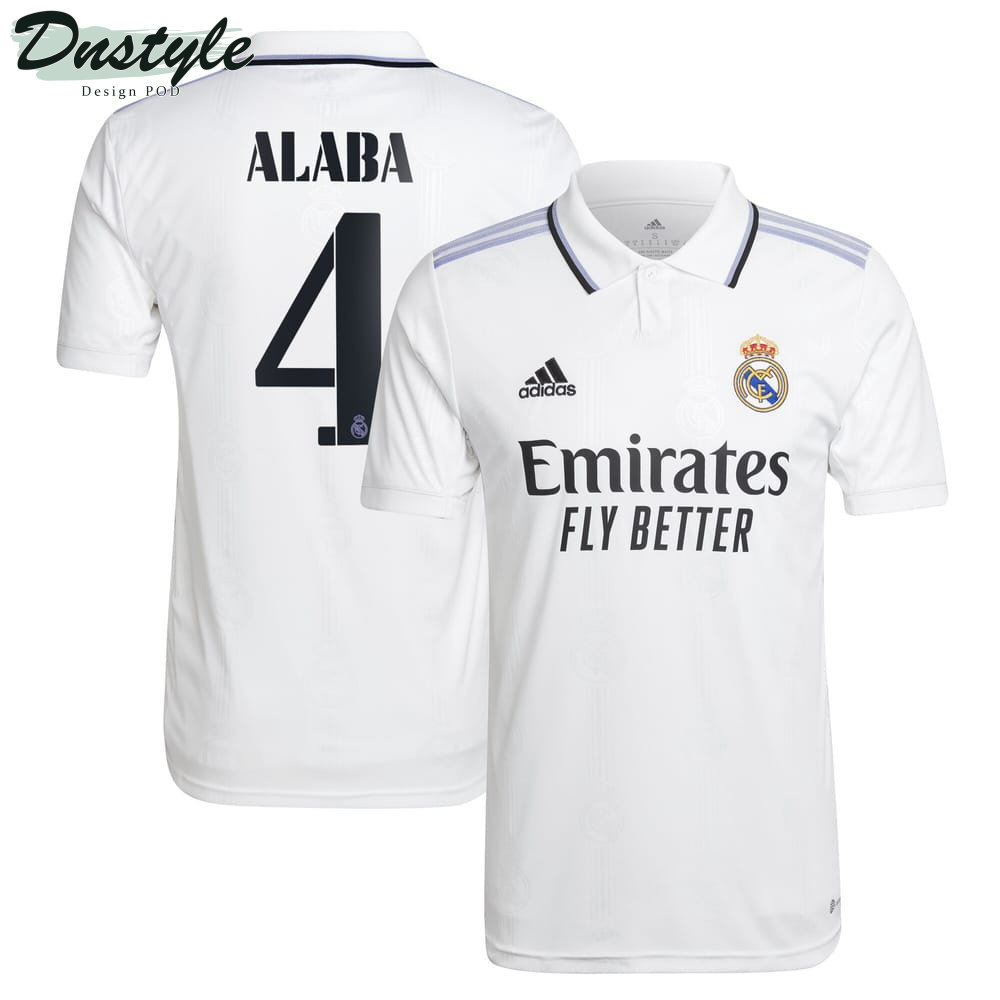 Alaba #4 Real Madrid Men 2022/23 Home Player Jersey - White