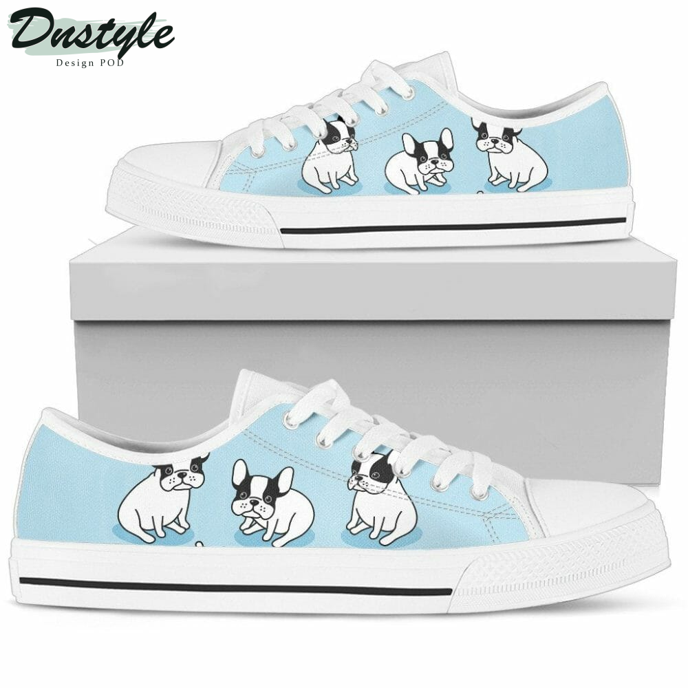 Puppy French Bulldog Low Top Shoes Sneakers