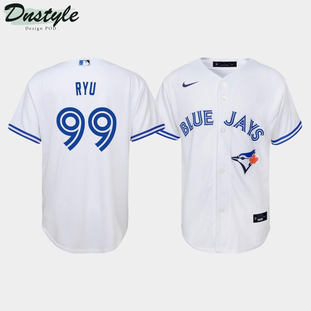Youth Toronto Blue Jays Hyun-Jin Ryu #99 White Home Jersey MLB Jersey