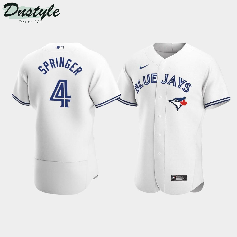 George Springer #4 Toronto Blue Jays White Home Jersey MLB Jersey