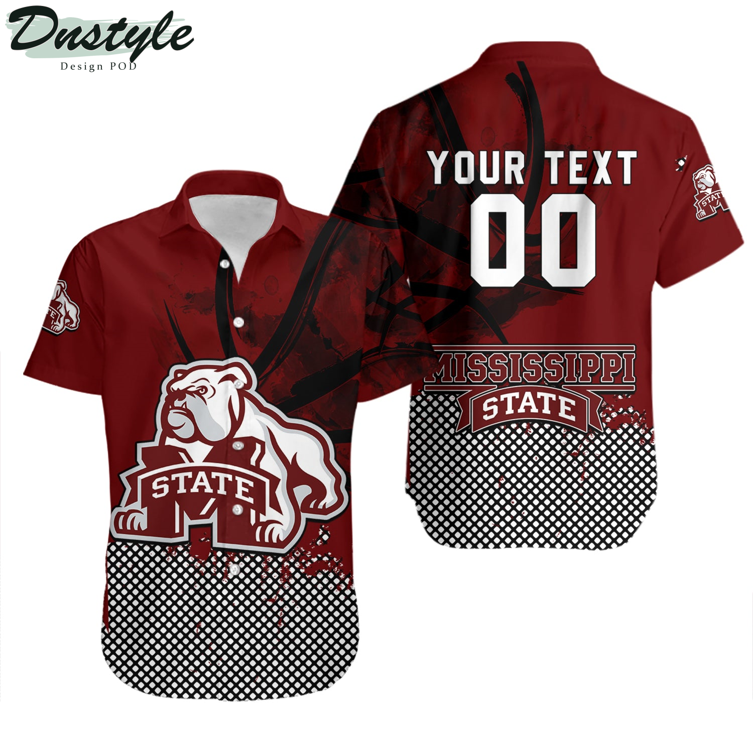 Mississippi State Bulldogs Basketball Net Grunge Pattern Hawaii Shirt