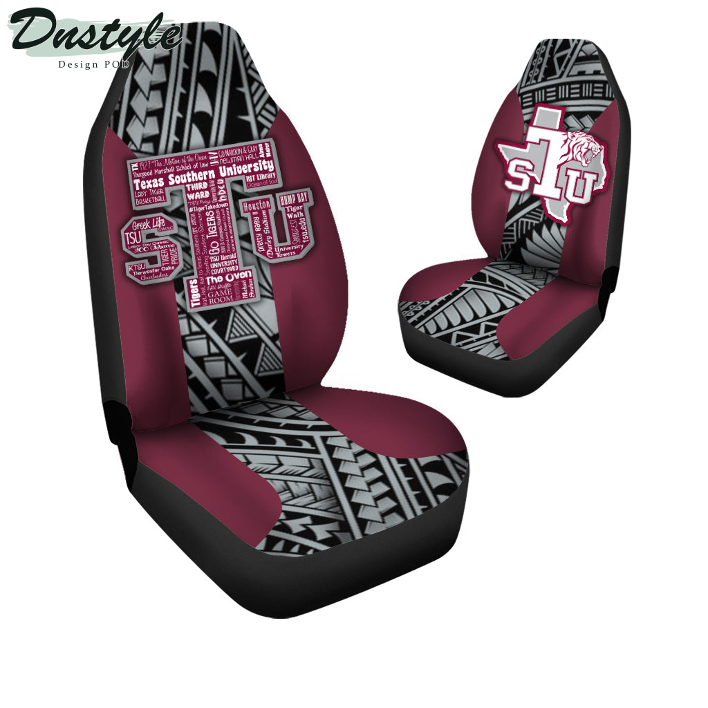 Texas Southern Tigers Polynesian Car Seat Cover