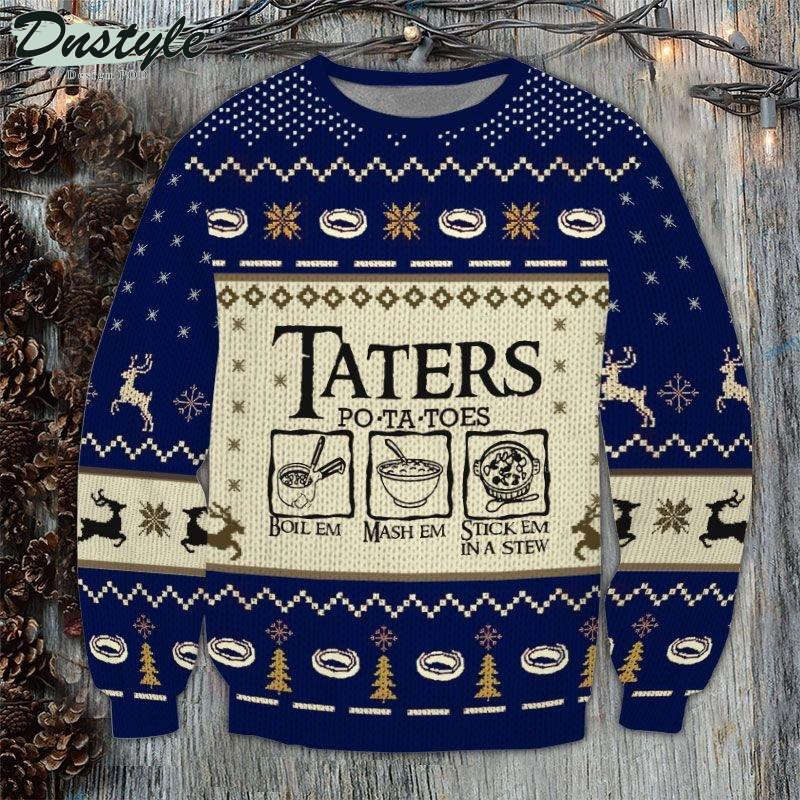 Taters Potatoes Ugly Christmas Sweater