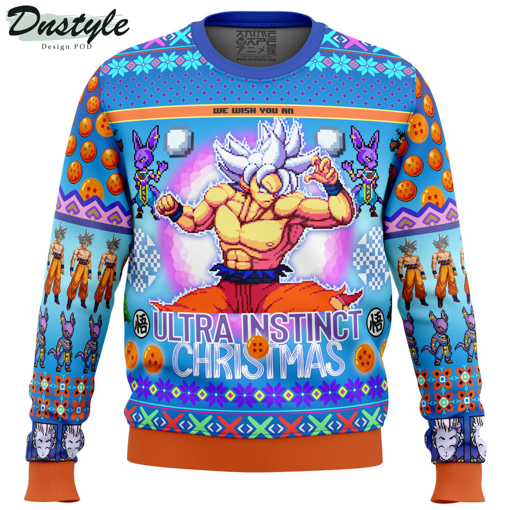Ultra Instinct Goku Dragon Ball Super Ugly Christmas Sweater