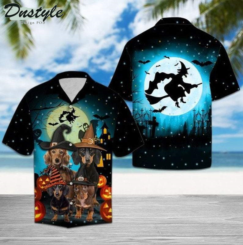 Halloween Dachshund Family Hawaiian Shirt