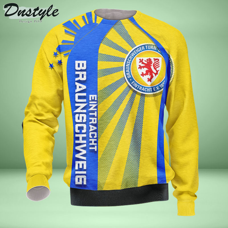 Eintracht Braunschweig Allover bedrucktes Hoodie-T-Shirt