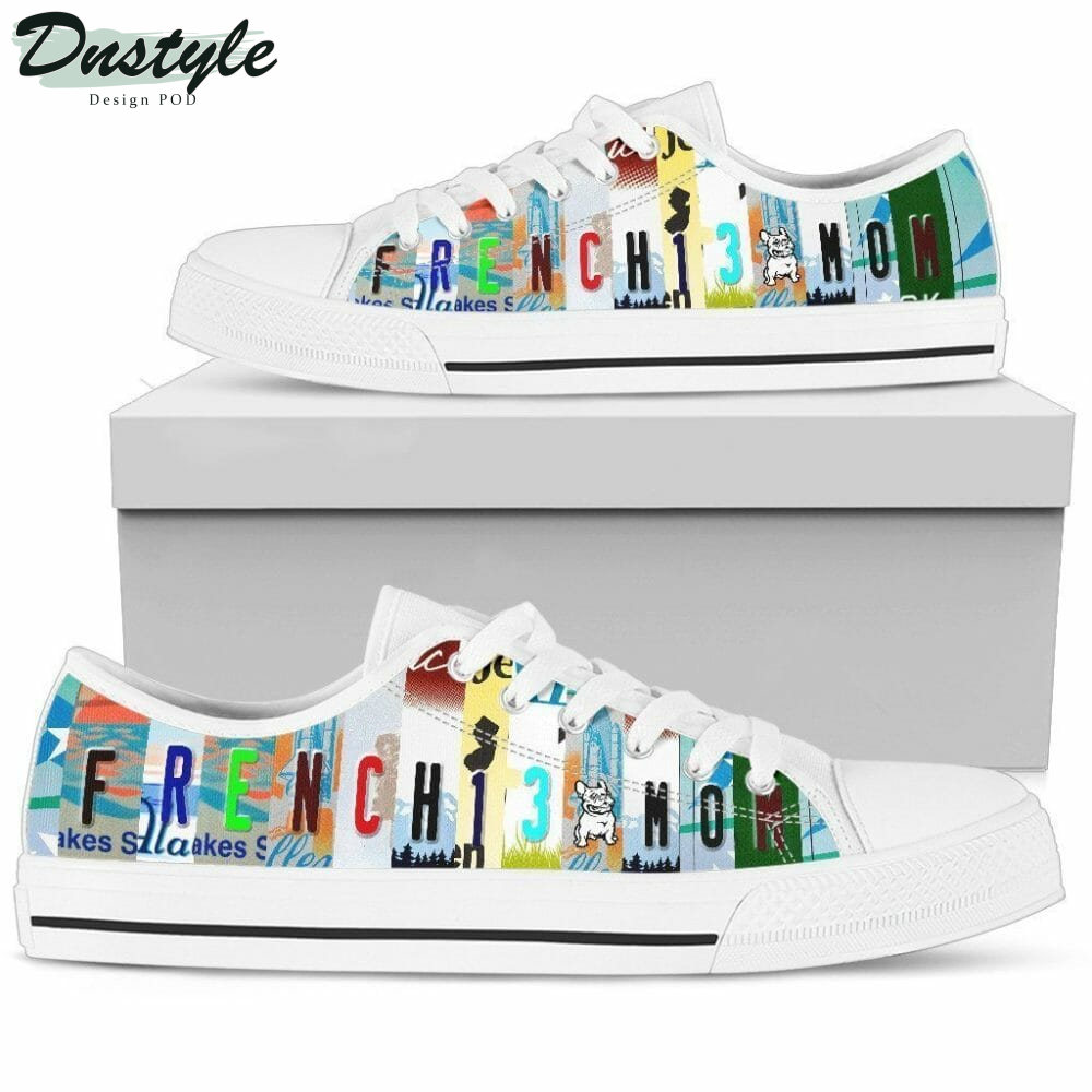 French Bulldog Frenchie Mom SLow Top Shoes Sneakers