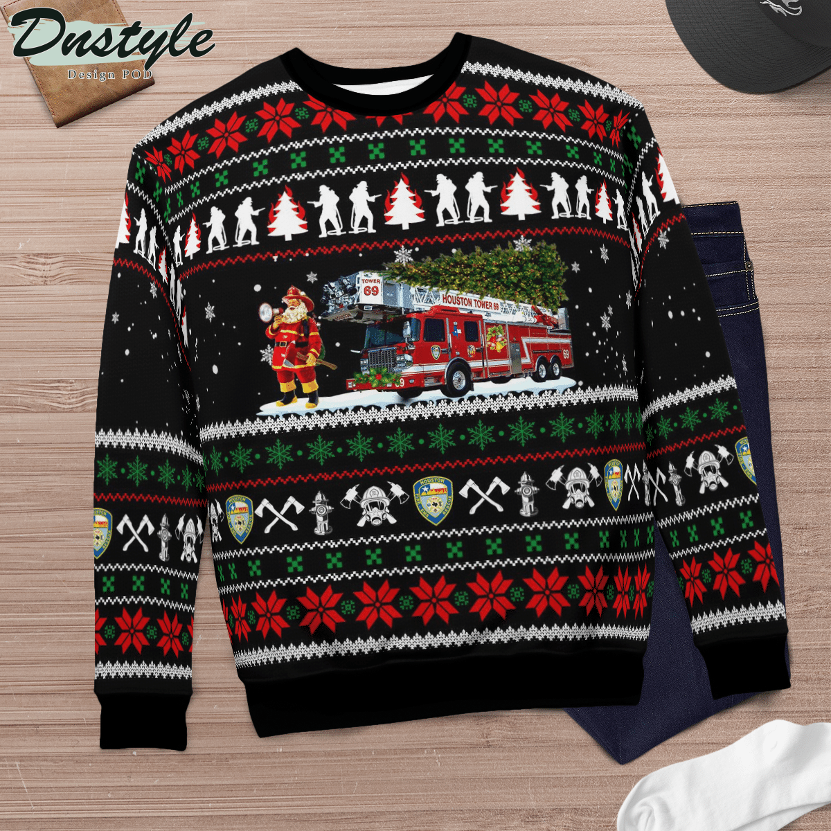 Houston Fire Department Ugly Christmas Sweater