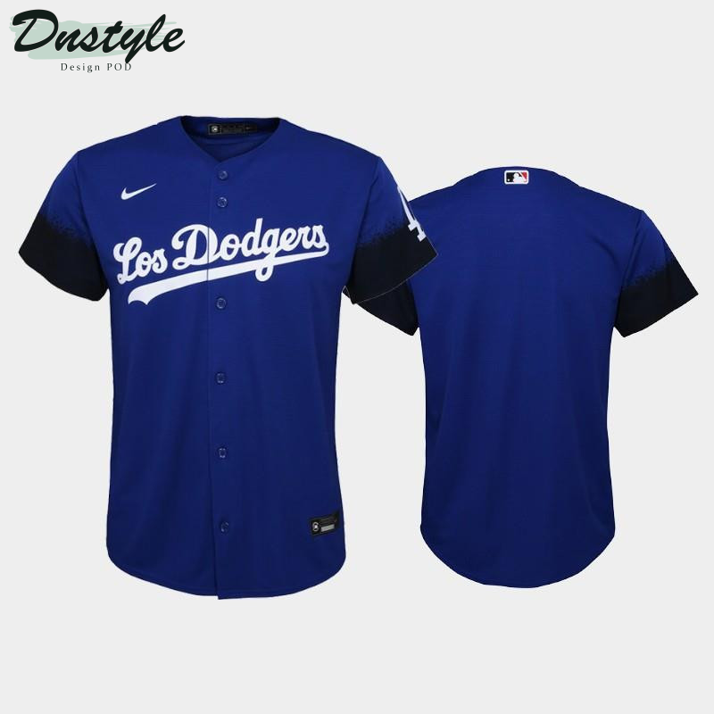 2021 City Connect Dodgers Royal Youth Jersey MLB Jersey