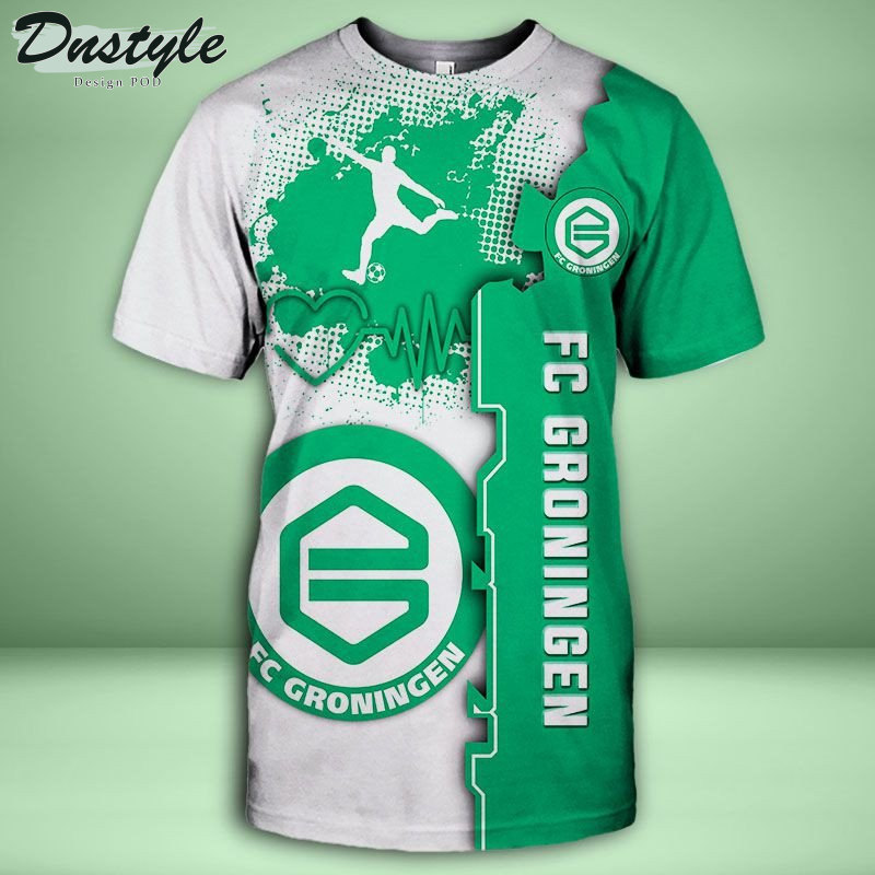 FC Groningen T-shirt met capuchon en all-over print