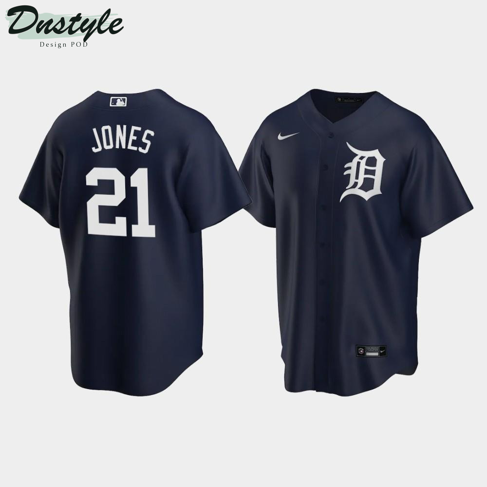 Detroit Tigers JaCoby Jones #21 Alternate Men’s Jersey – Navy MLB Jersey