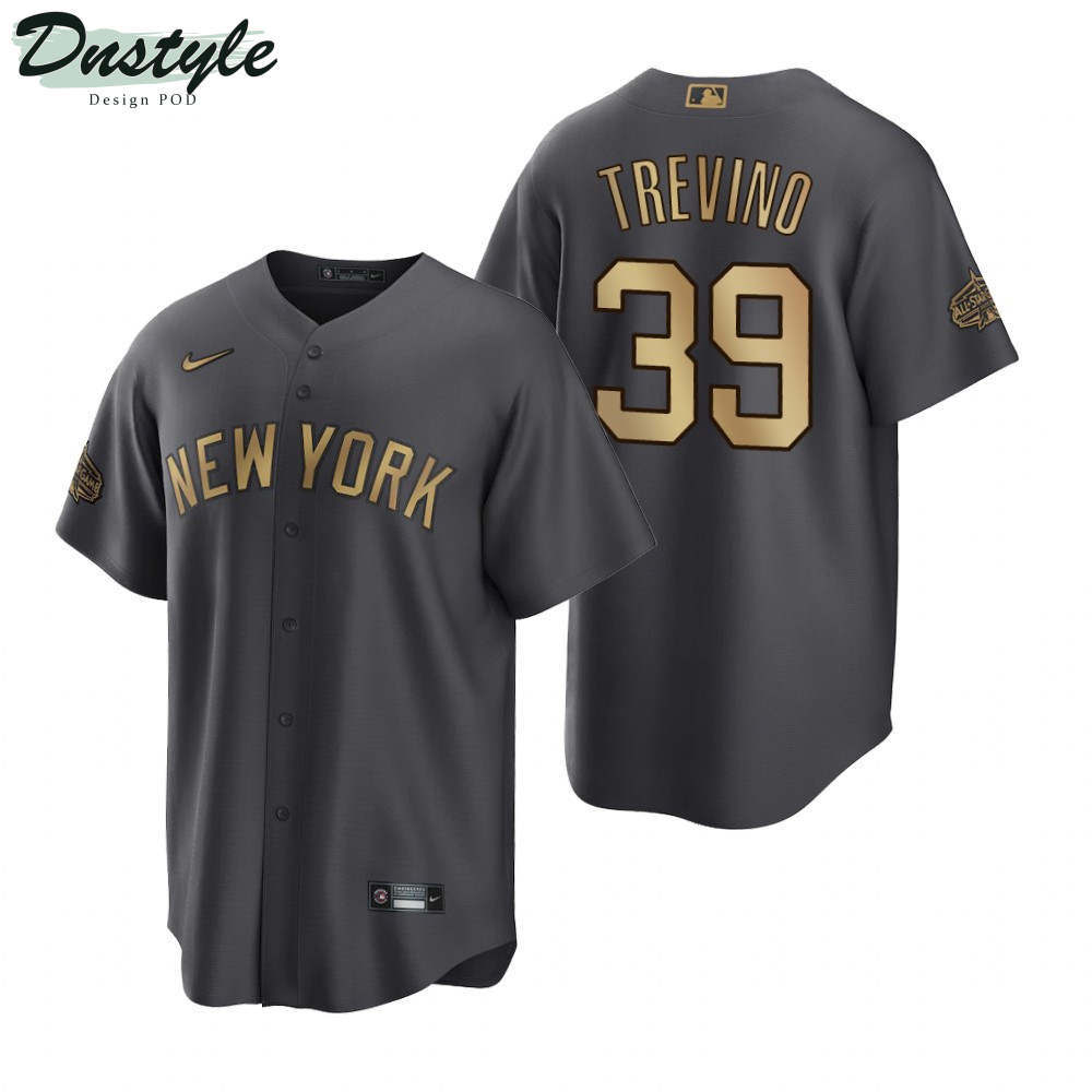 New York Yankees Jose Trevino Charcoal 2022 All-Star Game Jersey