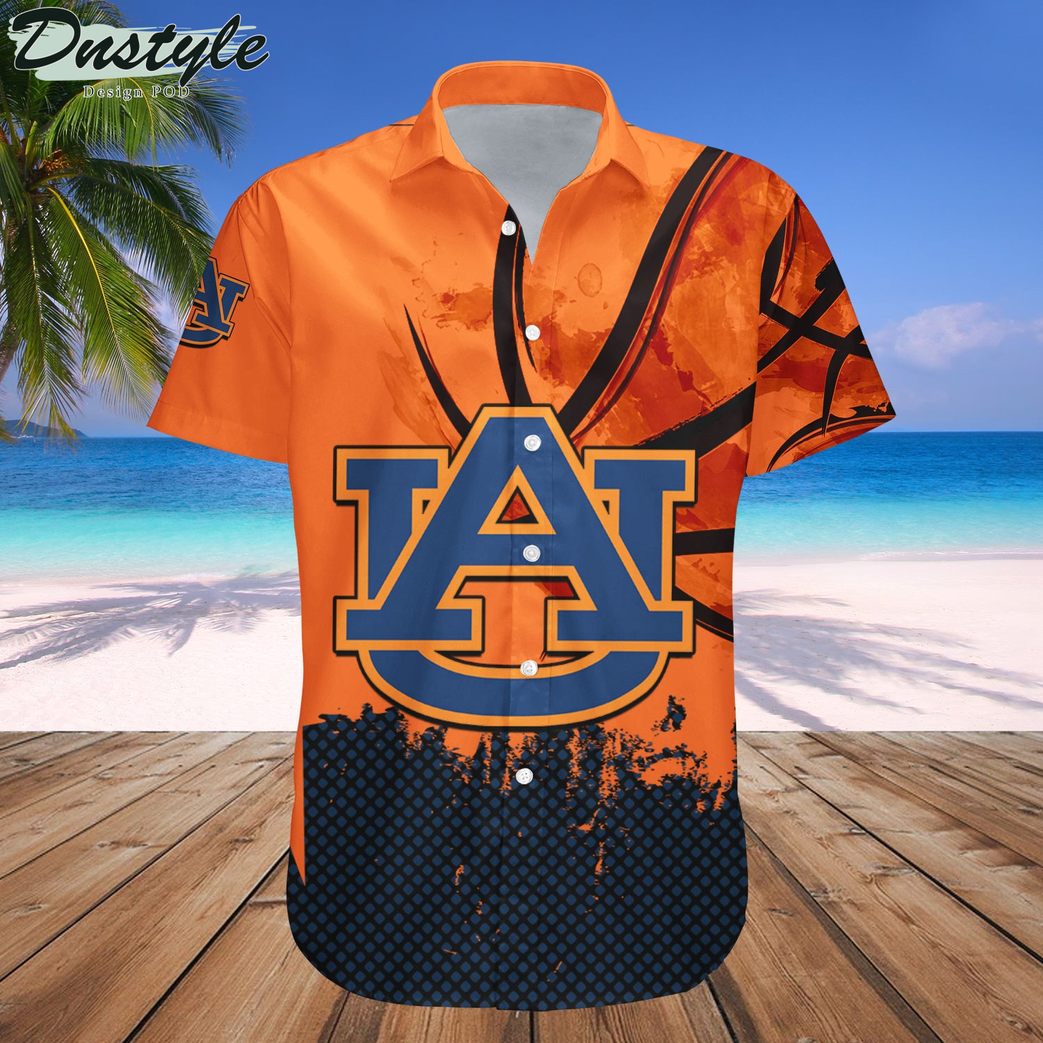 Auburn Tigers Basketball Net Grunge Pattern Hawaii Shirt