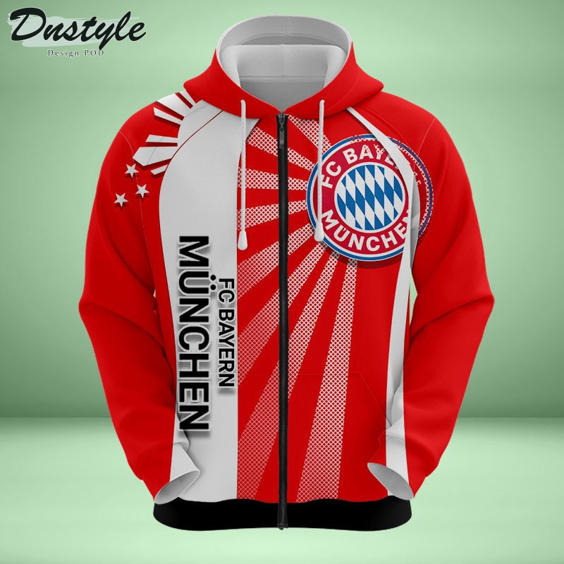 FC Bayern Munich Allover bedrucktes Hoodie-T-Shirt