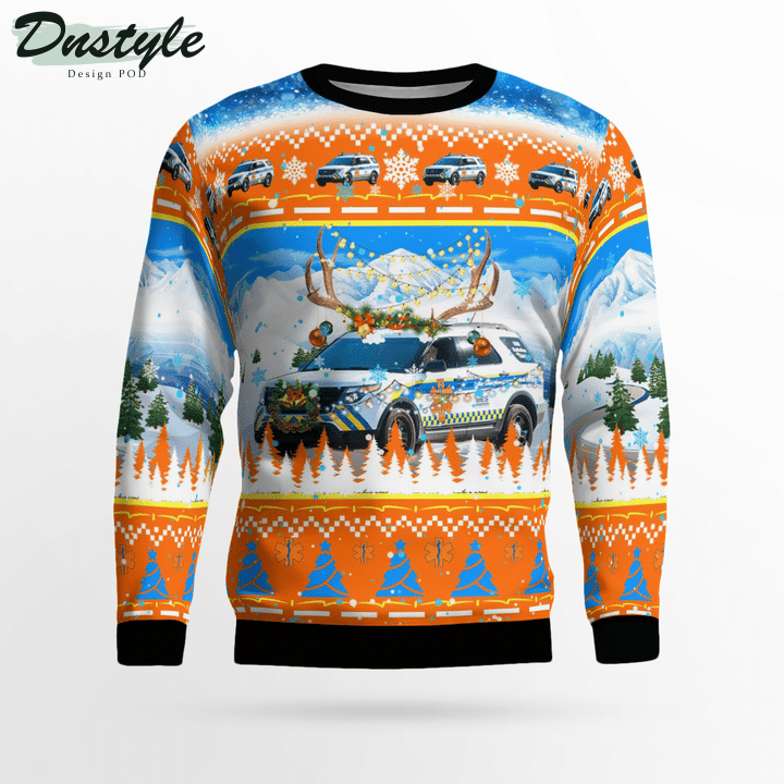 Collier County EMS Ford Explorer Ugly Merry Christmas Sweater