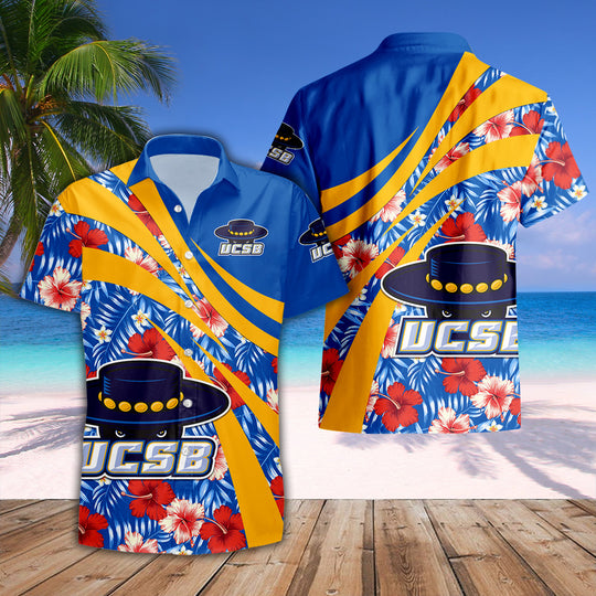 UC Santa Barbara Gauchos Hibiscus Sport Hawaiian Shirt