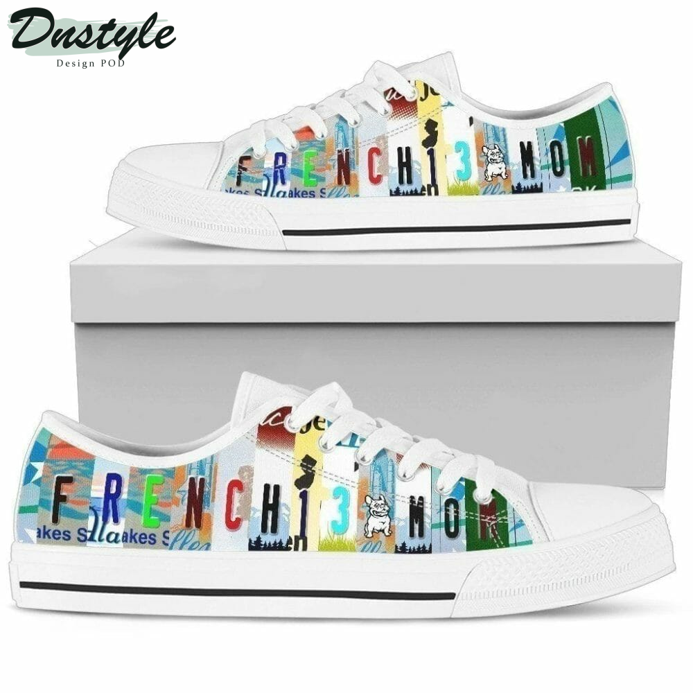 Frenchie Mom Women French Bulldog Low Top Shoes Sneakers