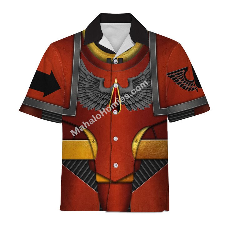 Pre-Heresy Blood Angels in Mark IV Maximus Power Armor Costume Hawaiian Shirt