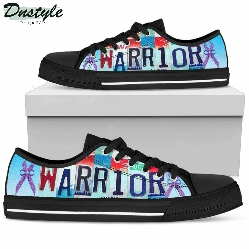 Alzheimer Warrior Low Top Shoes Sneakers