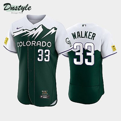 Men's Colorado Rockies #33 Larry Walker 2022 City Connect Green Jersey