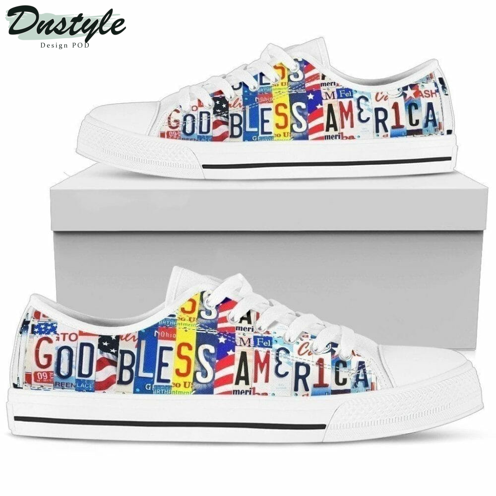 God Bless America Low Top Shoes Sneakers