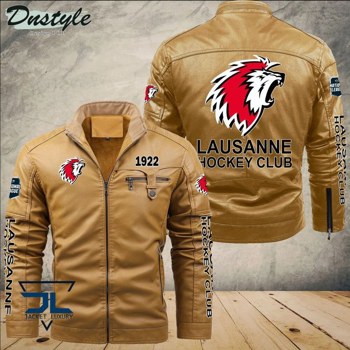 Lausanne Hockey Club Fleece-Lederjacke