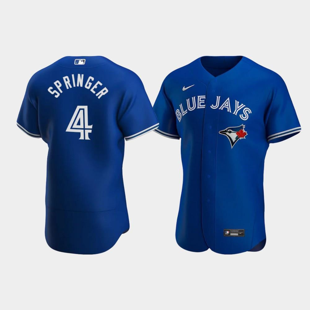 George Springer #4 Toronto Blue Jays Royal Alternate Jersey MLB Jersey
