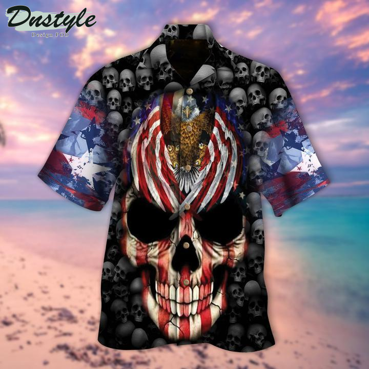 Skull America Halloween Hawaiian Shirt