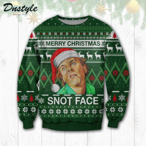 Drop Dead Fred Merry Chrtistmas Snot Face Ugly Sweater
