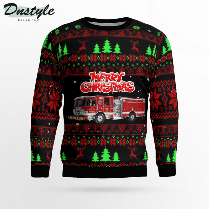 Dover Fire Department Dover Delaware Ugly Merry Christmas Sweater