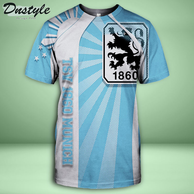 TSV 1860 Munich Allover bedrucktes Hoodie-T-Shirt